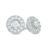 Thumbnail Image 0 of Previously Owned - 1/2 CT. T.W. Diamond Frame Stud Earrings in 10K White Gold