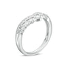 Thumbnail Image 1 of Previously Owned - 1/3 CT. T.W. Diamond Crown Contour Wedding Band in 14K White Gold
