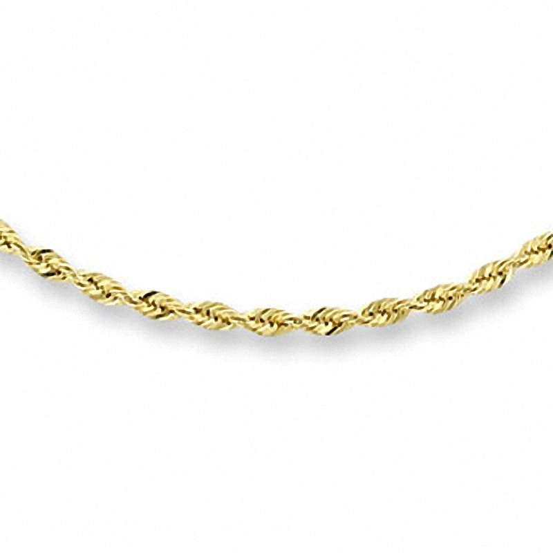Main Image 1 of Previously Owned - 3.0mm Diamond-Cut Glitter Rope Chain Necklace in 10K Gold - 20"