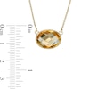 Thumbnail Image 2 of Previously Owned - Sideways Faceted Oval Citrine Necklace in 10K Gold