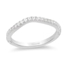 Previously Owned - Enchanted Disney Princess 1/5 CT. T.W. Diamond Contour Wedding Band in 14K White Gold