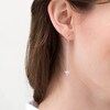 Thumbnail Image 2 of Previously Owned - 1/5 CT. T.W. Diamond Triangle Threader Earrings in 10K White Gold