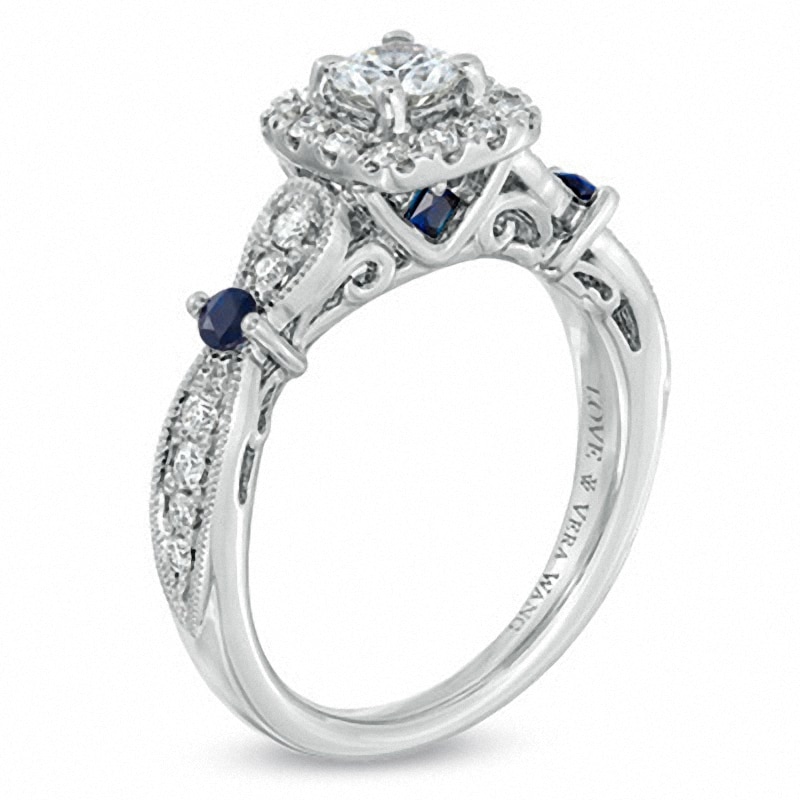 Previously Owned - Vera Wang Love Collection 3/4 CT. T.W. Diamond Vintage-Style Ring in 14K White Gold