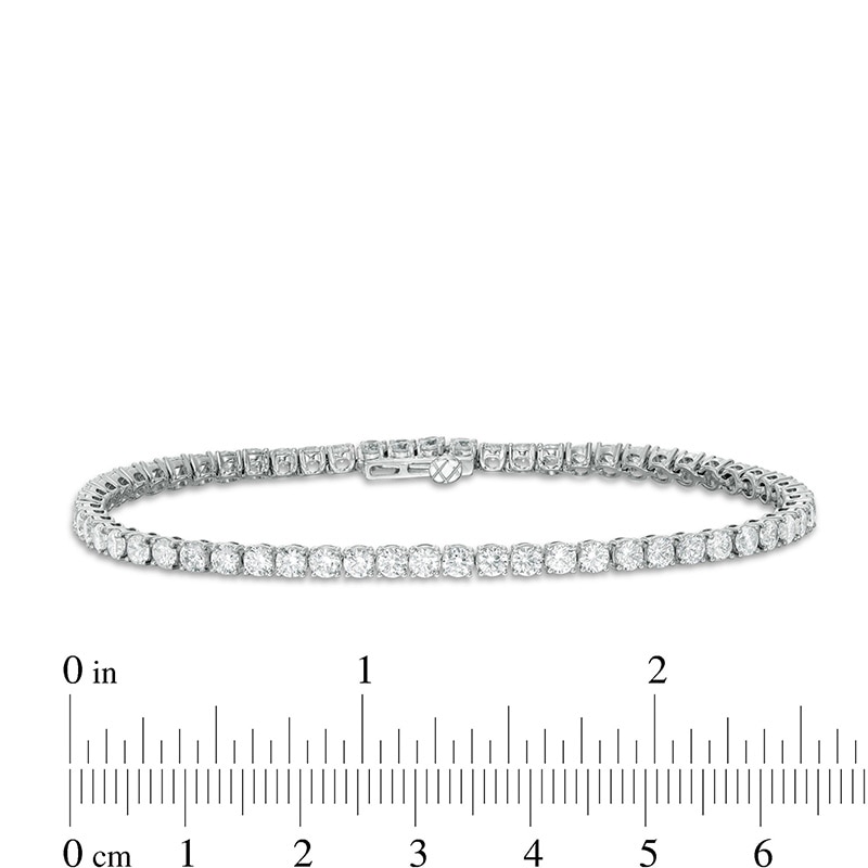 Main Image 4 of Previously Owned - 5 CT. T.W. Lab-Grown Diamond Tennis Bracelet in 14K White Gold (F/SI2) - 7.25"