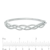 Thumbnail Image 2 of Previously Owned - 1/3 CT. T.W. Diamond Loose Braid Bangle in Sterling Silver