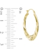 Thumbnail Image 2 of Previously Owned - Swirl Hoop Earrings in 14K Gold