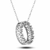 Thumbnail Image 1 of Previously Owned - 1/5 CT. T.W. Diamond Circle Pendant in 10K White Gold