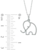 Thumbnail Image 1 of Previously Owned - 1/7 CT. T.W. Diamond Outline Elephant Pendant in 10K White Gold