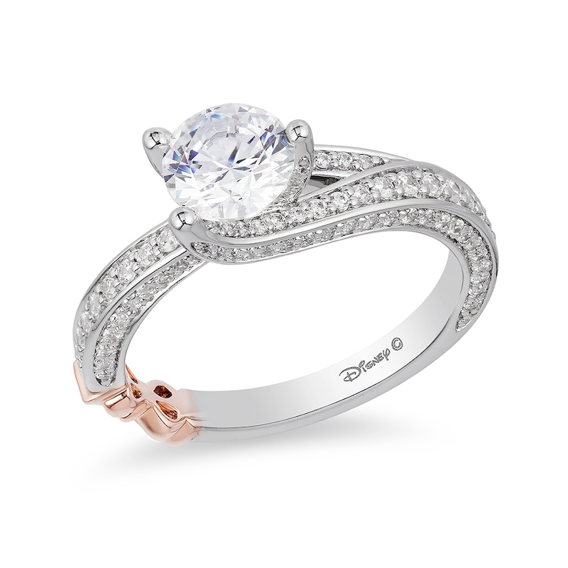 Main Image 1 of Previously Owned - Enchanted Disney Snow White 1-1/2 CT. T.W. Diamond Engagement Ring in 14K Two-Tone Gold