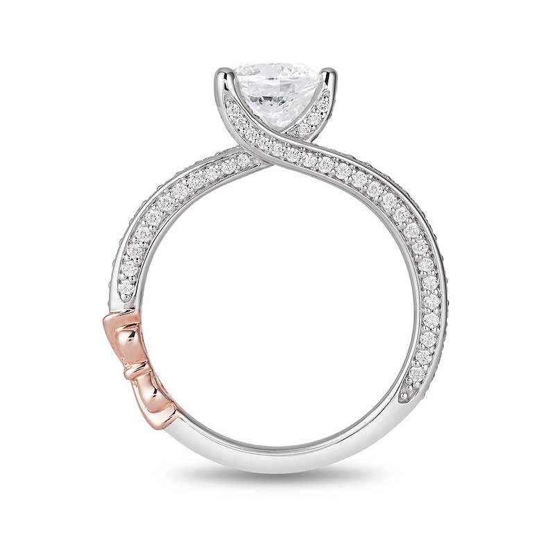 Main Image 2 of Previously Owned - Enchanted Disney Snow White 1-1/2 CT. T.W. Diamond Engagement Ring in 14K Two-Tone Gold