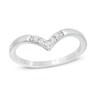 Thumbnail Image 1 of Previously Owned - 1/10 CT. T.W. Diamond Five Stone Chevron Anniversary Band in 10K White Gold