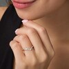 Thumbnail Image 2 of Previously Owned - 1/10 CT. T.W. Diamond Five Stone Chevron Anniversary Band in 10K White Gold