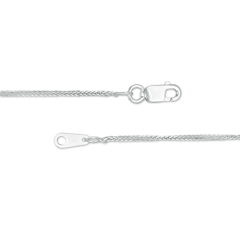 Main Image 2 of Previously Owned - Made in Italy 020 Gauge Wheat Chain Necklace in 10K White Gold - 20"