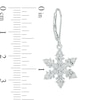 Thumbnail Image 2 of Previously Owned - 1/10 CT. T.W. Diamond Snowflake Drop Earrings in 10K White Gold
