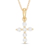 Thumbnail Image 1 of Previously Owned - 1/5 CT. T.W. Diamond Cross Pendant in 10K Gold