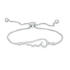 Thumbnail Image 1 of Previously Owned - 1/20 CT. T.W. Diamond Sideways Angel Wing Bolo Bracelet in Sterling Silver - 9.5"