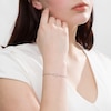 Thumbnail Image 2 of Previously Owned - 1/20 CT. T.W. Diamond Sideways Angel Wing Bolo Bracelet in Sterling Silver - 9.5"