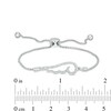 Thumbnail Image 3 of Previously Owned - 1/20 CT. T.W. Diamond Sideways Angel Wing Bolo Bracelet in Sterling Silver - 9.5"
