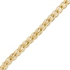 Thumbnail Image 1 of Previously Owned - Made in Italy 8.5mm Diamond-Cut &quot;V&quot; and Oval Link Chain Bracelet in 14K Gold - 7.5&quot;