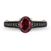 Thumbnail Image 3 of Previously Owned - Enchanted Disney Villains Evil Queen Garnet and 1/4 CT. T.W. Diamond Ring in Sterling Silver