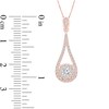Thumbnail Image 3 of Previously Owned - 1/2 CT. T.W. Diamond Teardrop Pendant in 10K Rose Gold