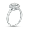 Thumbnail Image 2 of Previously Owned - 1/2 CT. T.W. Princess-Cut Diamond Cushion Frame Ring in 10K White Gold