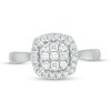 Thumbnail Image 3 of Previously Owned - 1/2 CT. T.W. Princess-Cut Diamond Cushion Frame Ring in 10K White Gold