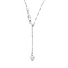 Thumbnail Image 3 of Previously Owned - Made in Italy 016 Gauge Adjustable Singapore Chain Necklace in 14K White Gold - 22"
