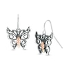 Thumbnail Image 1 of Previously Owned - Black Hills Gold Oxidized Butterfly Drop Earrings in Sterling Silver