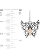 Thumbnail Image 3 of Previously Owned - Black Hills Gold Oxidized Butterfly Drop Earrings in Sterling Silver