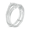 Thumbnail Image 1 of Previously Owned - 1/2 CT. T.W. Diamond Crown Vintage-Style Solitaire Enhancer in 10K White Gold