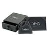 Previously Owned - Vera Wang Men 5/8 CT. T.W. Diamond Huggie Hoop Earrings in Sterling Silver and Black Rhodium