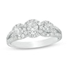 Thumbnail Image 1 of Previously Owned - 1 CT. T.W. Diamond Past Present Future® Open Frame Engagement Ring in 14K White Gold