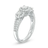 Thumbnail Image 2 of Previously Owned - 1 CT. T.W. Diamond Past Present Future® Open Frame Engagement Ring in 14K White Gold