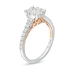 Thumbnail Image 3 of Previously Owned - 3/4 CT. T.W. Diamond Oval Frame Engagement Ring in 14K Two-Tone Gold