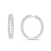 Previously Owned - 1/2 CT. T.W. Diamond Inside-Out Hoop Earrings in Sterling Silver