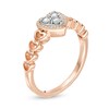 Thumbnail Image 3 of Previously Owned - 1/8 CT. T.W. Diamond Heart Frame Promise Ring in 10K Rose Gold