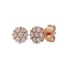 Thumbnail Image 0 of Previously Owned - 1/3 CT. T.W. Composite Diamond Flower Stud Earrings in 10K Rose Gold