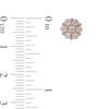 Thumbnail Image 3 of Previously Owned - 1/3 CT. T.W. Composite Diamond Flower Stud Earrings in 10K Rose Gold