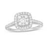 Thumbnail Image 1 of Previously Owned - 1/2 CT. T.W. Composite Cushion Diamond Frame Engagement Ring in 10K White Gold
