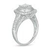 Thumbnail Image 3 of Previously Owned - 1 CT. T.W. Princess-Cut Composite Diamond Double Cushion Frame Engagement Ring in 10K White Gold