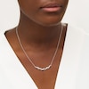 Thumbnail Image 2 of Previously Owned - 1/5 CT. T.W. Diamond Cascading Ribbon Necklace in Sterling Silver