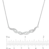 Thumbnail Image 3 of Previously Owned - 1/5 CT. T.W. Diamond Cascading Ribbon Necklace in Sterling Silver