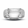 Thumbnail Image 1 of Previously Owned - 6mm Hammered Wedding Band in 14K White Gold