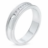 Thumbnail Image 2 of Previously Owned - 1/4 CT. T.W. Diamond Channel Milgrain Band in 14K White Gold