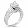 Thumbnail Image 2 of Previously Owned - 1-3/8 CT. T.W. Princess-Cut Composite Diamond Ring in 14K White Gold