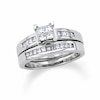 Thumbnail Image 0 of Previously Owned - 1-1/2 CT. T.W. Quad Princess-Cut Diamond Bridal Set in 14K White Gold