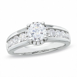 Previously Owned - 1-1/2 CT. T.W. Diamond Solitaire Ring in 14K White Gold