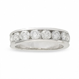 Previously Owned - 1-1/2 CT. T.W. Diamond Channel Band in 14K White Gold