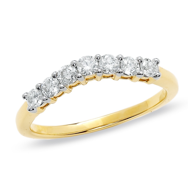 Main Image 1 of Previously Owned - 1/2 CT. T.W. Diamond Band in 14K Gold